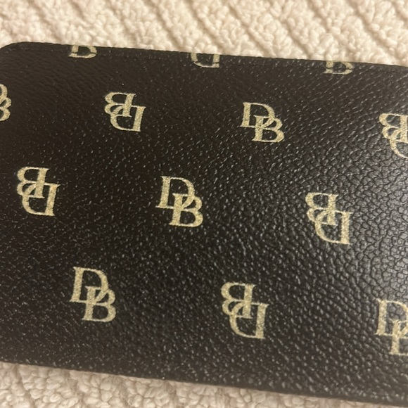 Dooney & Bourke Accessories - Dooney & Bourke Black Monogram Leather Card Holder Clear ID Window 4” x 2.75”